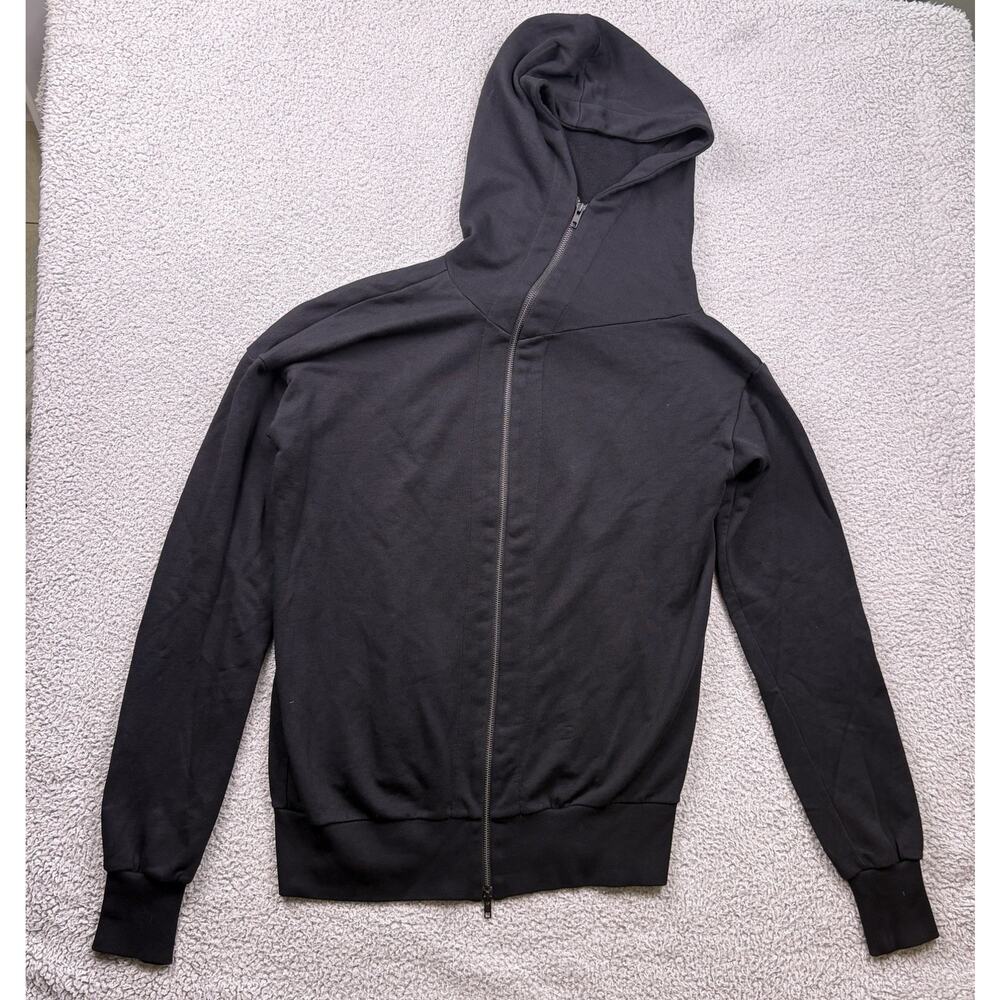 Ann Demeulemeester Hoodie Sz 34 S Black Hooded Full Zip Sweatshirt Avant Garde